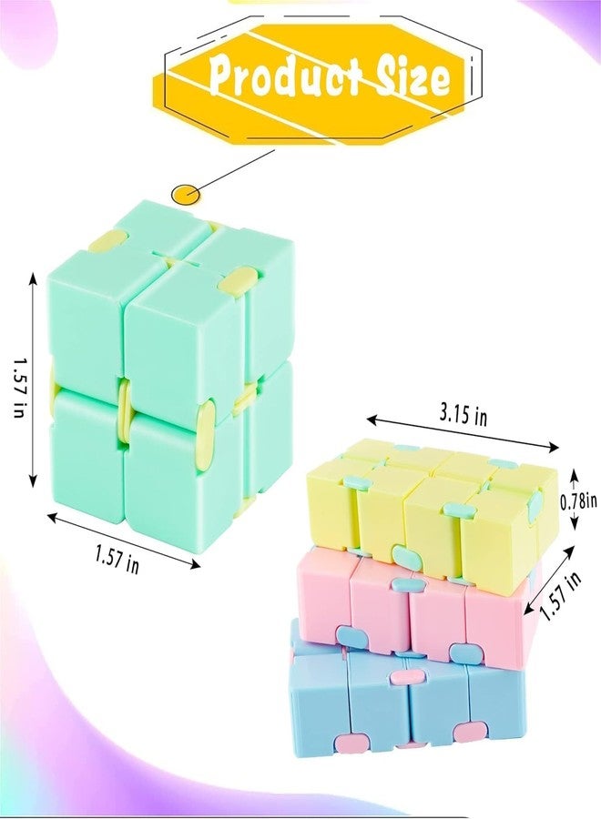 لعبة CountryLink Infinity Cube Fidget (عبوة من قطعتين) | مكعب صغير لتخفيف التوتر والقلق وتحسين التركيز | لعبة حسية بحجم الجيب لليدين | لون أزرق وأخضر - Image 2